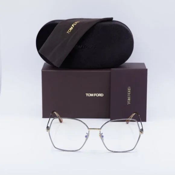 Tom Ford Woman Eyeglasses Ruthenium Blue Light Block Butterfly FT5876-B 014 NEW Tom Ford | Accessories | Tom Ford Woman Eyeglasses Ruthenium  main image 2